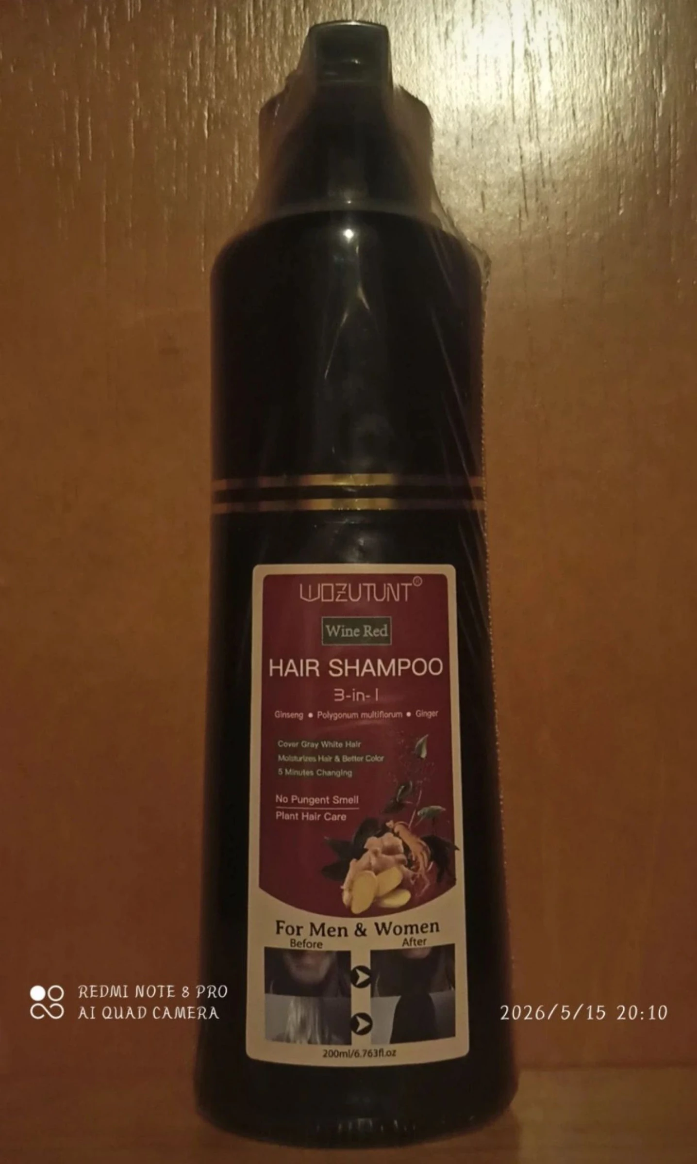 Shampoo 3-en-1 en tono Wine Red (Rojo Vino). – photo 6